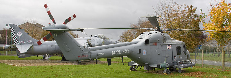 RNAS Yeovilton Gate Guard Lynx and Sea Harrier