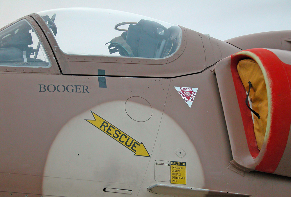 Paul Valovich's jet, callsign "BOOGER"